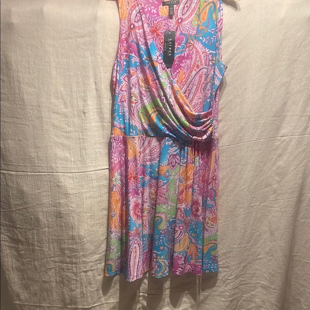 Ralph Lauren Pink and Blue Mini Dress